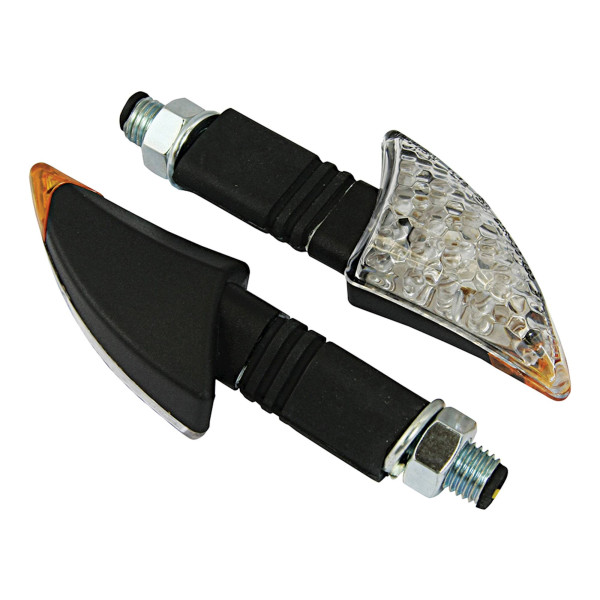 Bike It Bike it short stem led talon indicators with black body and clear lens